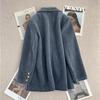 Blazer Suit for Women Winter Casual Long Sleeve Button Cardigan Slim Fit Solid Color Professional Suit Jacket