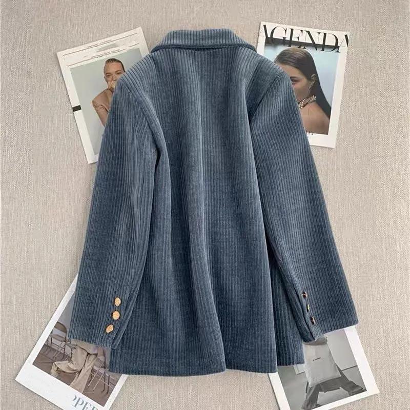 Blazer Suit for Women Winter Casual Long Sleeve Button Cardigan Slim Fit Solid Color Professional Suit Jacket
