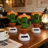 Op Zonne-energie Dansende Cactus Auto-ornament, Grappige Automobiele Interieurdecoratie, Zwaaiend Geanimeerd Cactusbeeldje voor Voertuigen, Woondecoratie