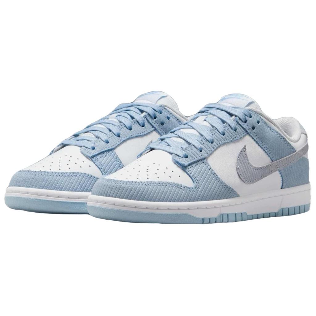 Nike  Dunk Low Blue Corduroy Women Sneakers Light-Armory-Blue Football-Grey White FN7167-400