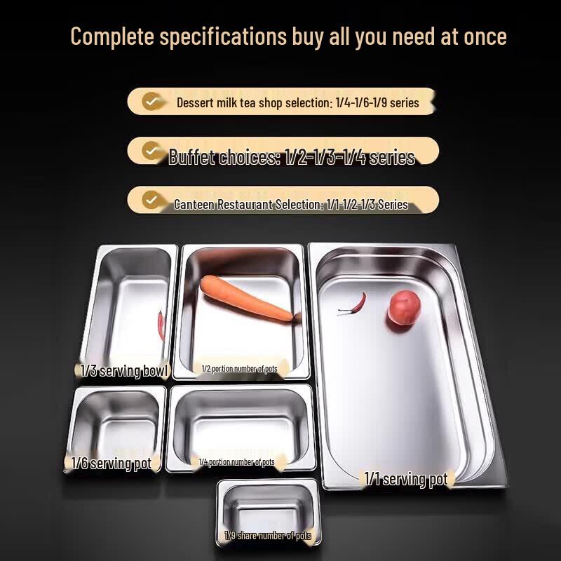 Commercial 201 Stainless Steel Rectangular Food Pans