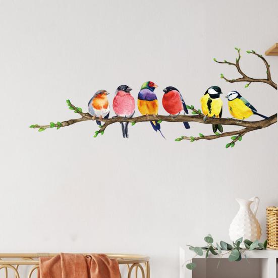 Birds on The Tree Branch Wall Sticker Removable Peel And Stick Wall Decal