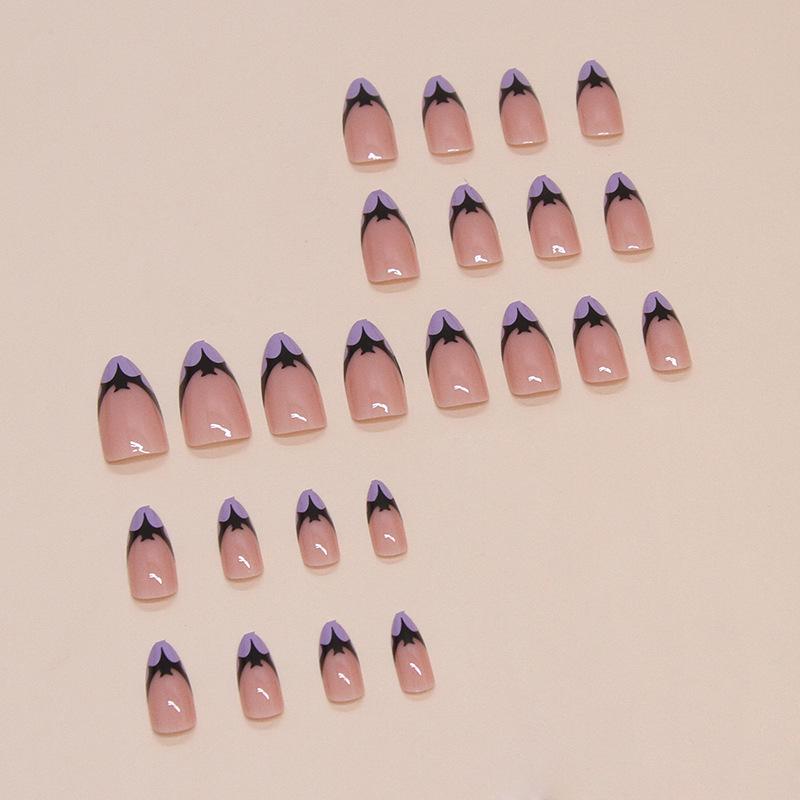 Halloween Fake Nails Wear Nail French Removable Nail Piece Bat Nail Piece European And American Nail Patch