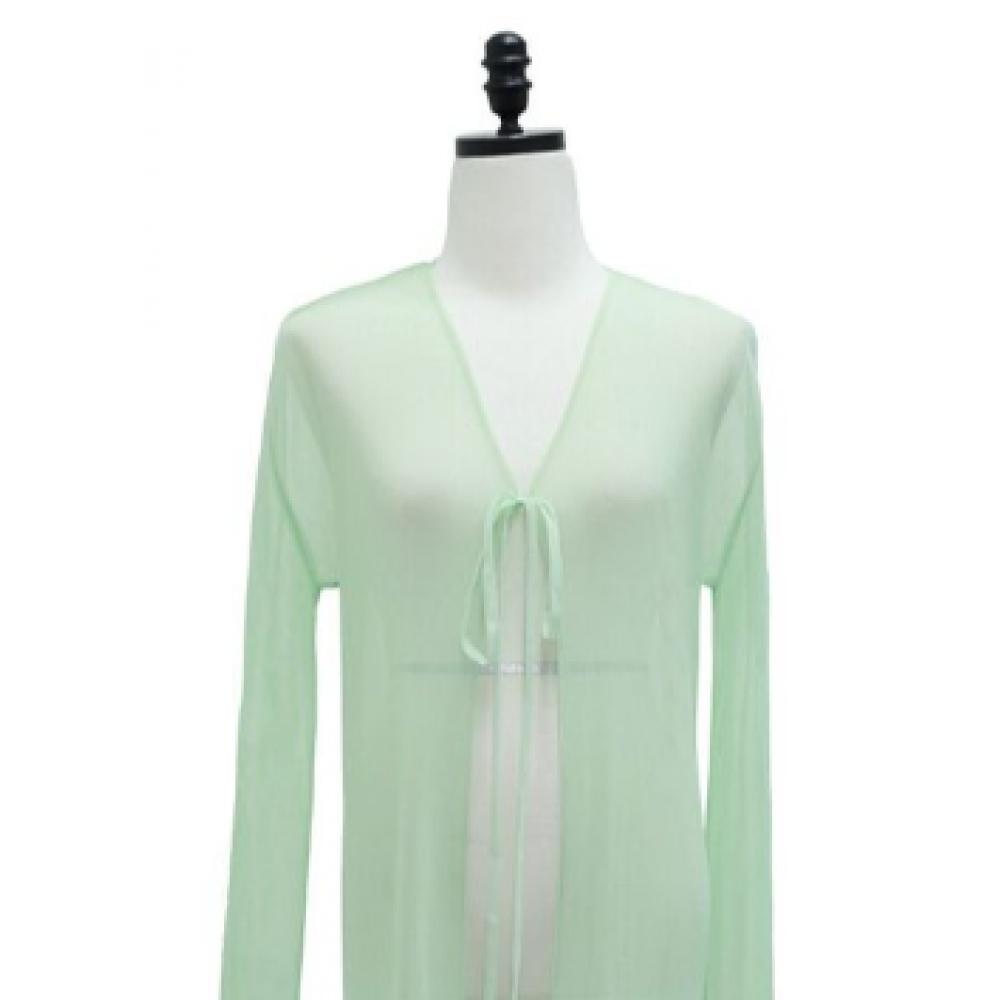 Shiz Madam Women S Sheer Pleated Long Cardigan J31576