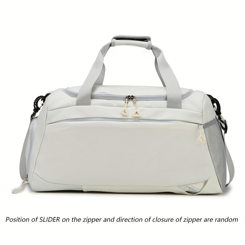 Large Capacity Nylon Travel Duffel Bag with Shoe Compartment & Wet/Dry Separation, Multi-Functional Sports Duffel for Men & Women