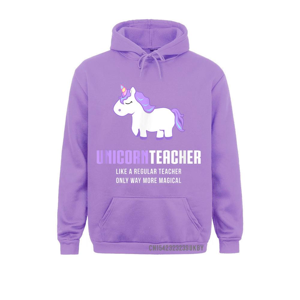 Unicorn Teacher Harajuku Funny Cute Teacher Appreciation Gift Hoodies Classic Normal Long Sleeve Unisex's Sweatshirts Hoods