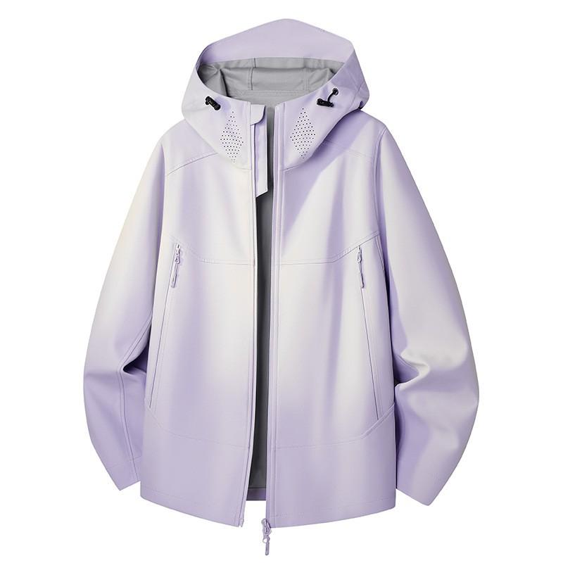 Mens Windproof Waterproof Softshell Jacket Outdoor Hiking Coat With Hood Loose Fit