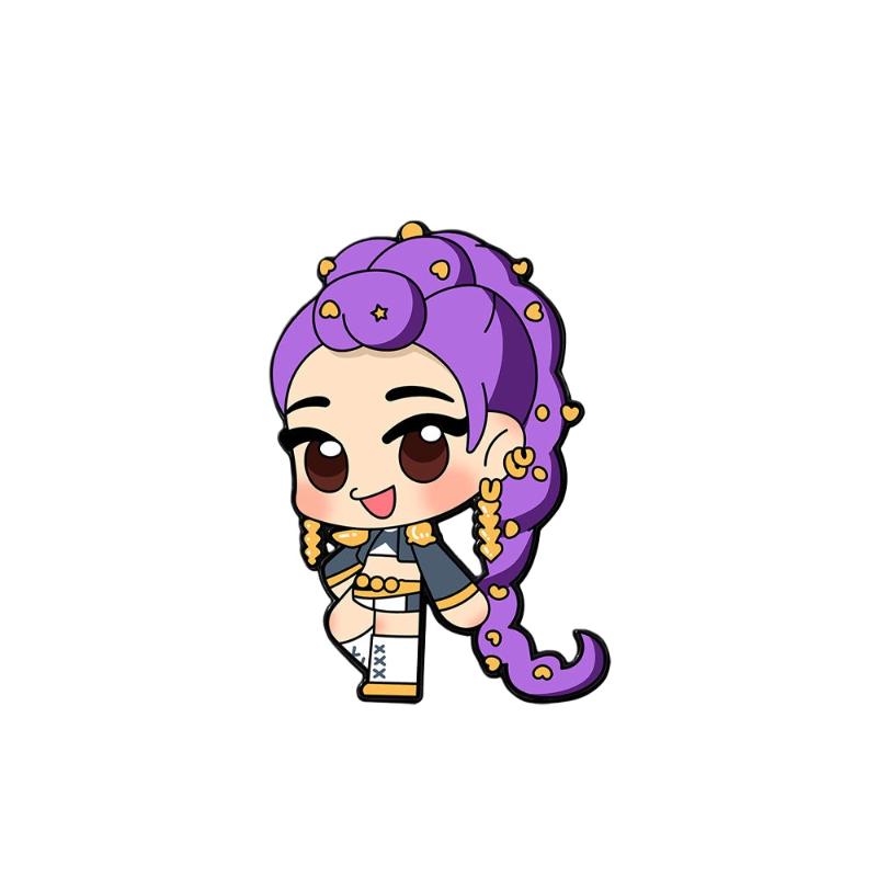 Kpop Demon Hunter Brooch Huntr/X Enamel Pins Badge For Women Men Coat Hats Backpacks Accessories Fashion Jewelry Gift