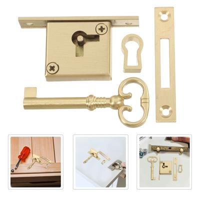 1 Set Schranktürschloss Vintage Schloss und Schlüssel Kommodenschubladenschloss Für Schränke Schubladenschlösser Schranktürschloss Küchenschrankschloss