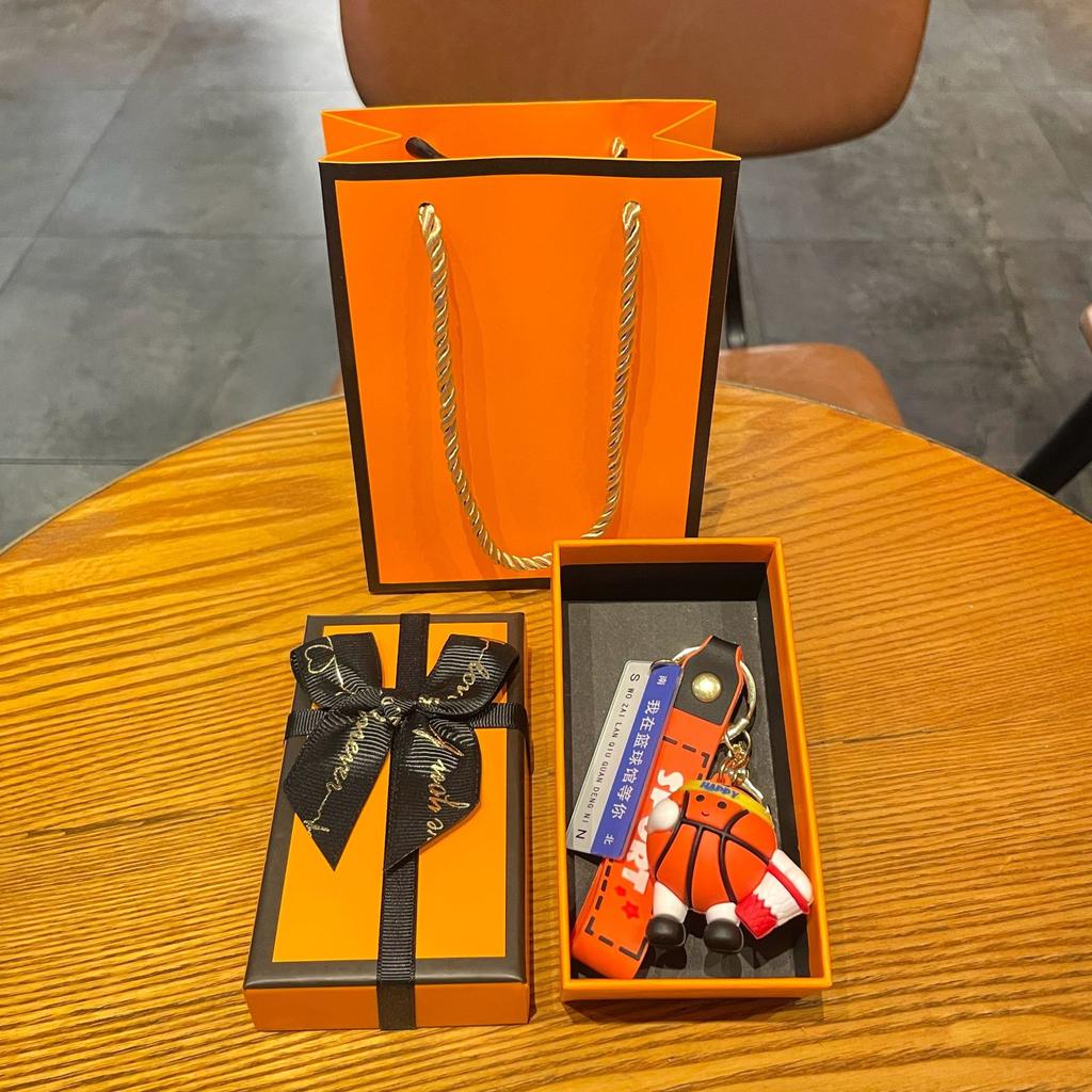 Original Badminton Figurine Keychain Fashionable Fun Cartoon Tennis Pendant Small Gift Football-related Souvenir