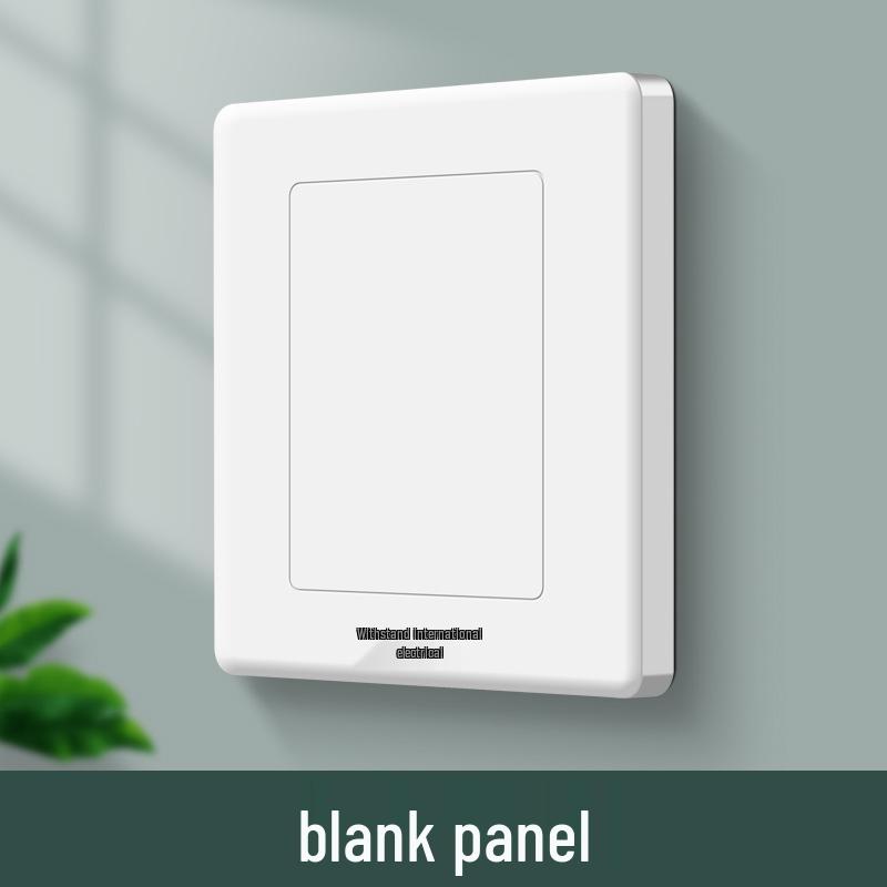 

Type 86 White Recessed Single Control Switch Panel with Five-Hole Socket