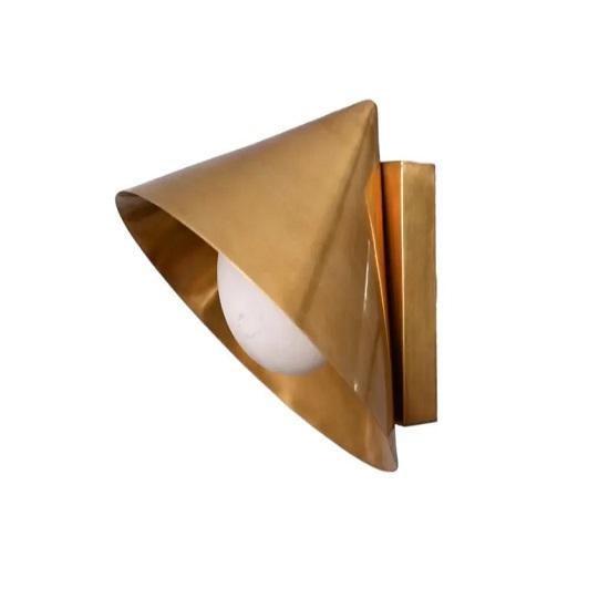 

1 Світильник-глобус настінний | Настінний світильник-супутник у стилі середини століття з необробленої латуні