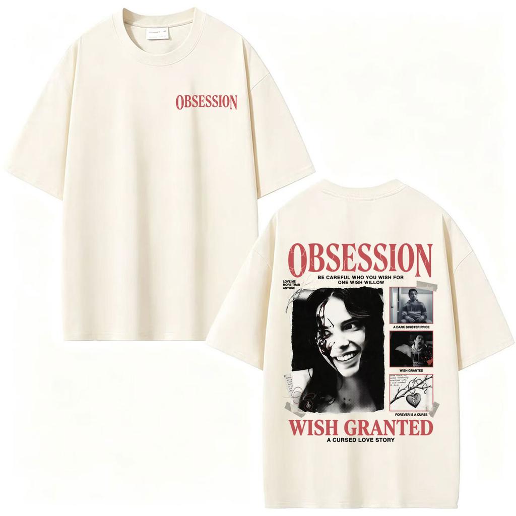Obsession Horror 2026 Movie Tshirts Hot Sale One Wish Willow Graphic T Shirts Unisexs Clothing Fashion Retro Short Sleeve T Shirt