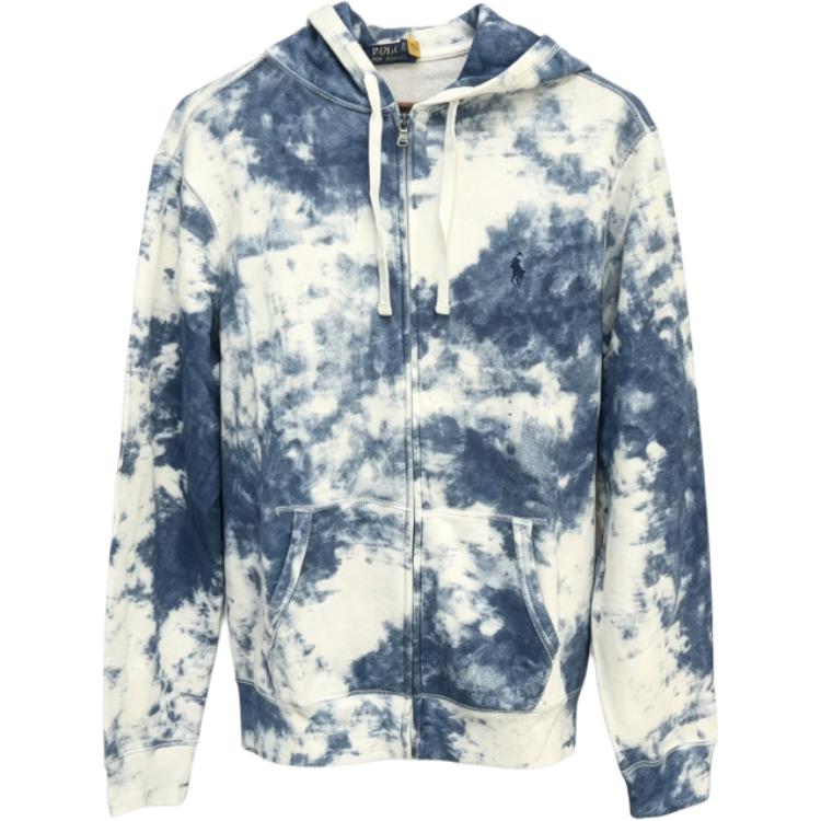 Polo Ralph Lauren FW26 Felpa con Cappuccio e Zip Intera Tie-Dye Logo Cavallino Piccolo Uomo felpe 710750293-001