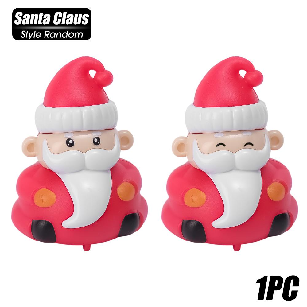 1/2pcs Children's Christmas Mini Inertia Pull-back Toys Cartoon Snowman Santa Claus Car Model Toys Interactive Game Props Gift
