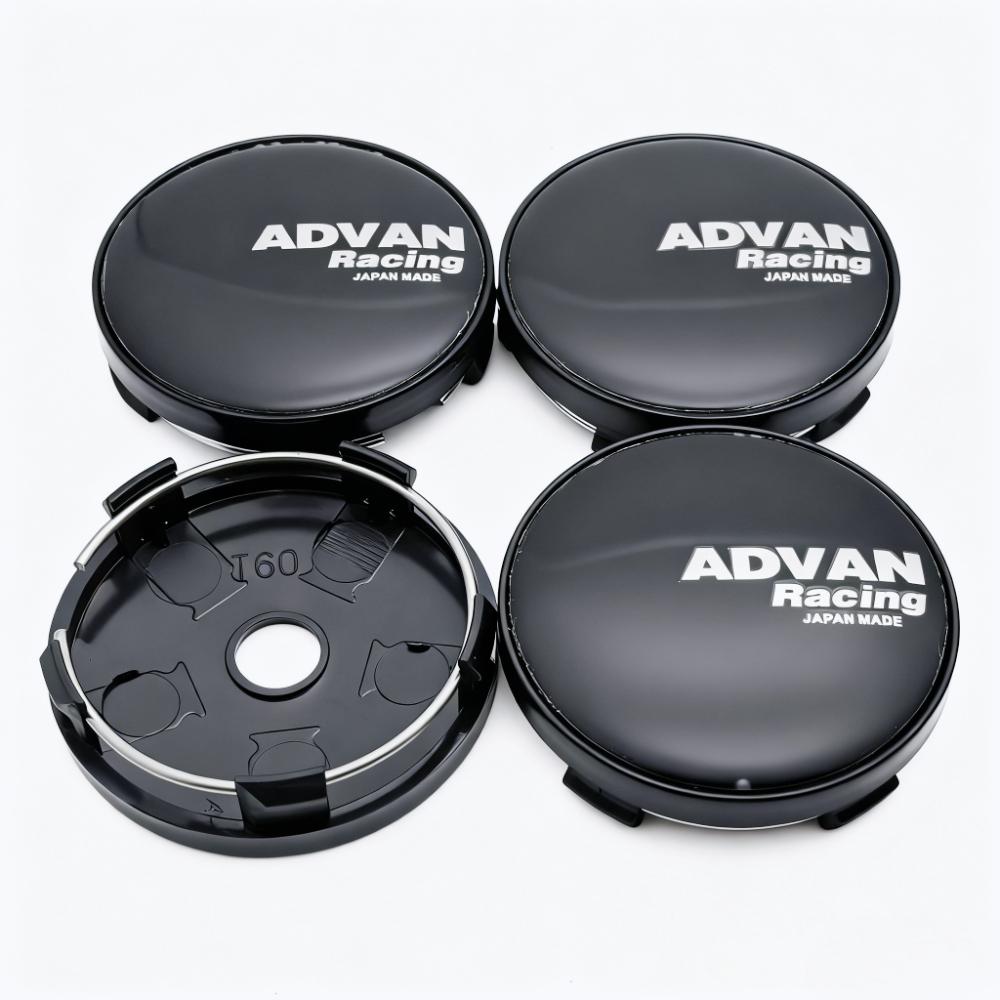 

4pcs ADVAN Racing Logo Emblem Car Wheel Center Caps O.D 60MM 56MM Rim Hubcaps Dust Cover Wheels Hub Cap Replace Car Accessories Adavn Badge&4pcs T60 Wheel Caps