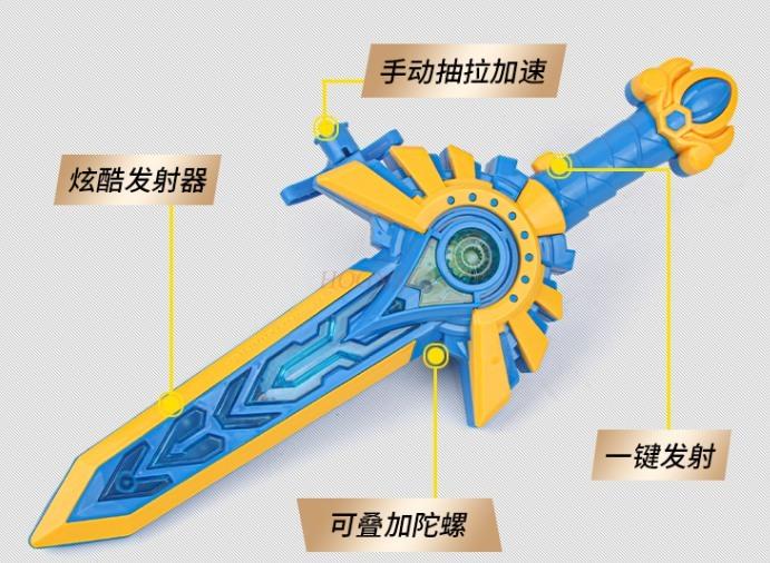 Gyroscope Sword Toy Children'S Gyroscope Vs. Battle Plate Hurricane Rotating War Soul Magic Alloy Gyroscope Boy Toy