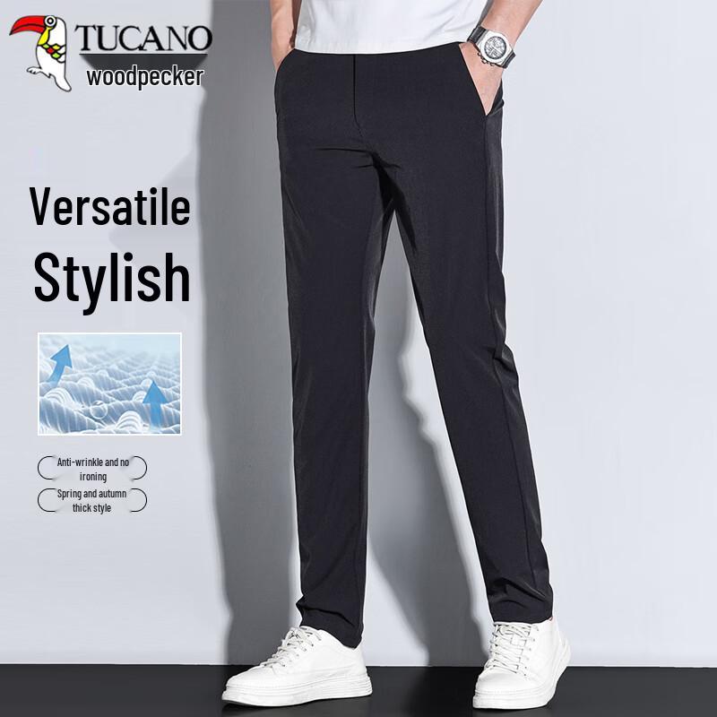 TUCANO Men's All-Season Business Casual Straight-Leg Stretch Pants
