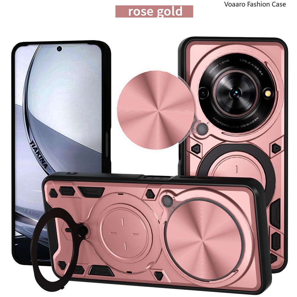 Rotate Slide Lens Funda for ZTE Nubia Focus 5G Armor Case for ZTE Blade A75 5G V60 Smart Case Magnetic Ring Stand Holder Cover