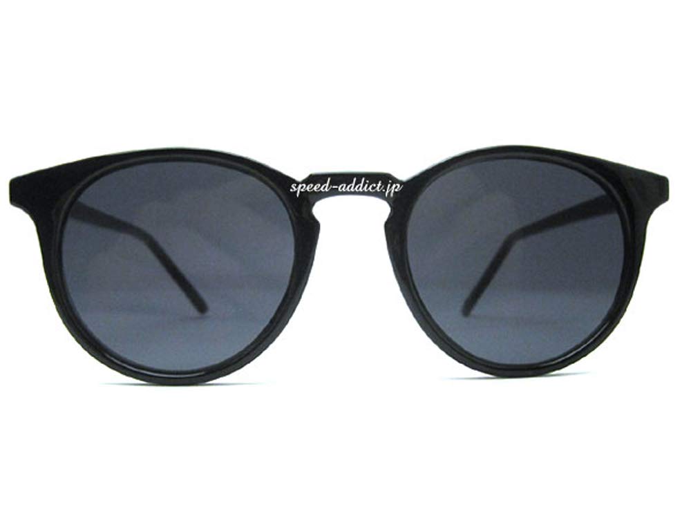 [Design Eyewear] FLAT LENS BOSTON SUNGLASSES (Flat Lens Boston Sunglasses) BLACK × SMOKE