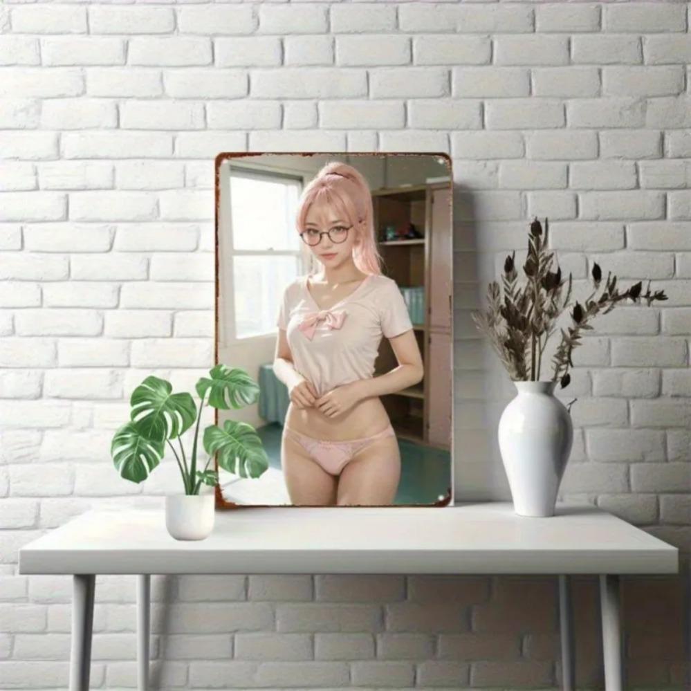 Винтажная жестяная табличка Декор гаража Паб Ретро Металлическое настенное искусство 20x30cm белый