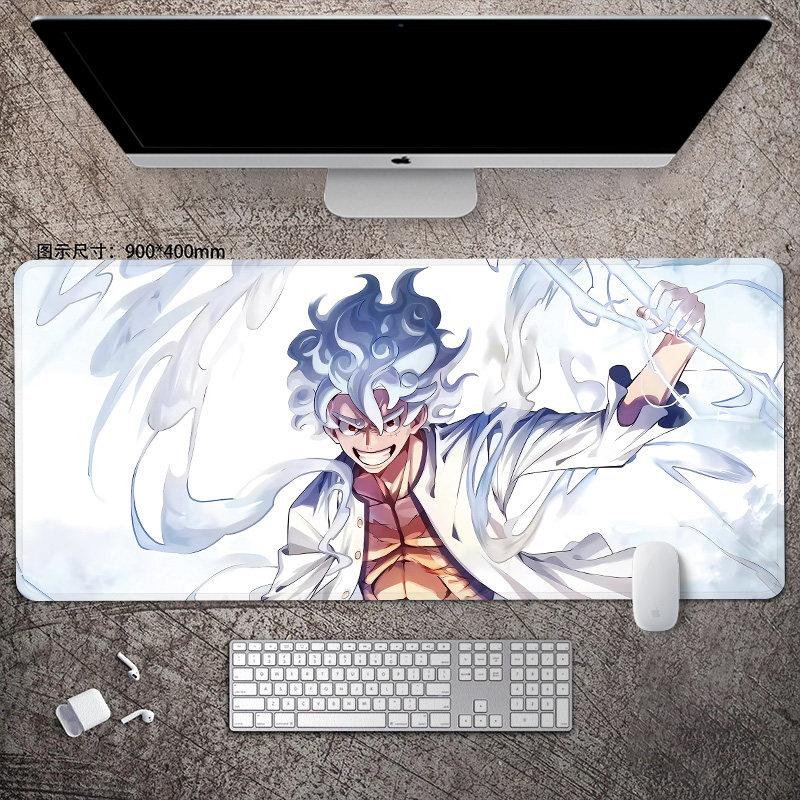 Animation Office Luffy Roronoa Zoro E-sports Gaming Table Mat ONE PIECE Leather Mouse Pad Boys Oversized Computer Keyboard Pad