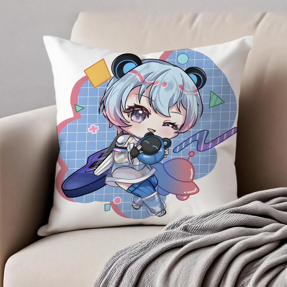 Lovely Anime BBanG Dream Its MyGO Cushion Cover Pillowcase Antidustmite Invisible Zipper Short Plush Sofa Cushion