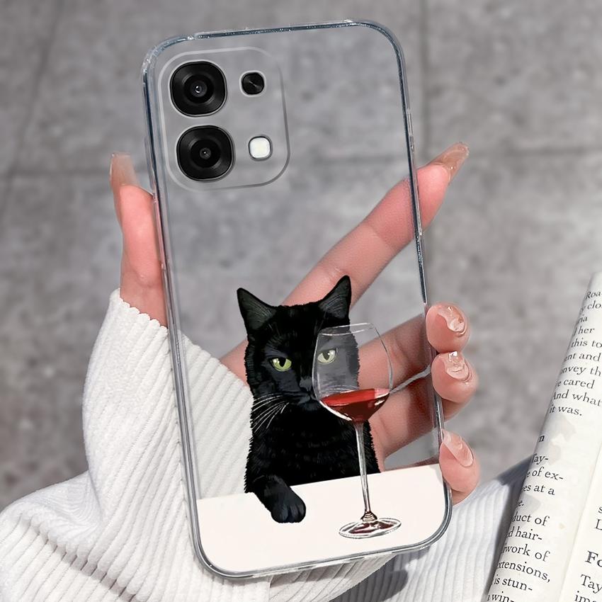 For Oppo A6 Pro A6x A5x K13 Realme 15X C85 V70 V70s CT 7 7T 8 Phone Cases Beautiful Sakura Butterflies Patterns Casing Soft Silicone TPU Clear Housing