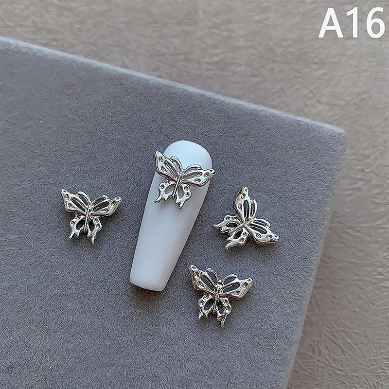 10 Stück Nail Art Charm Glänzende Nageldekoration Glitzer Nagel Maniküre Zubehör Bowknot Schmetterling Nail Art Dekorationen Teile