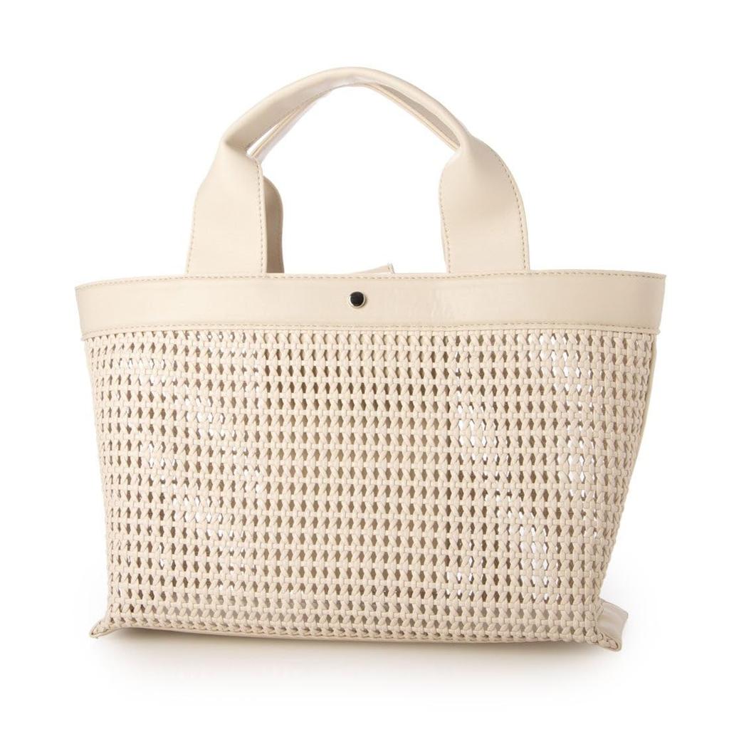 Horizontal mesh tote bag