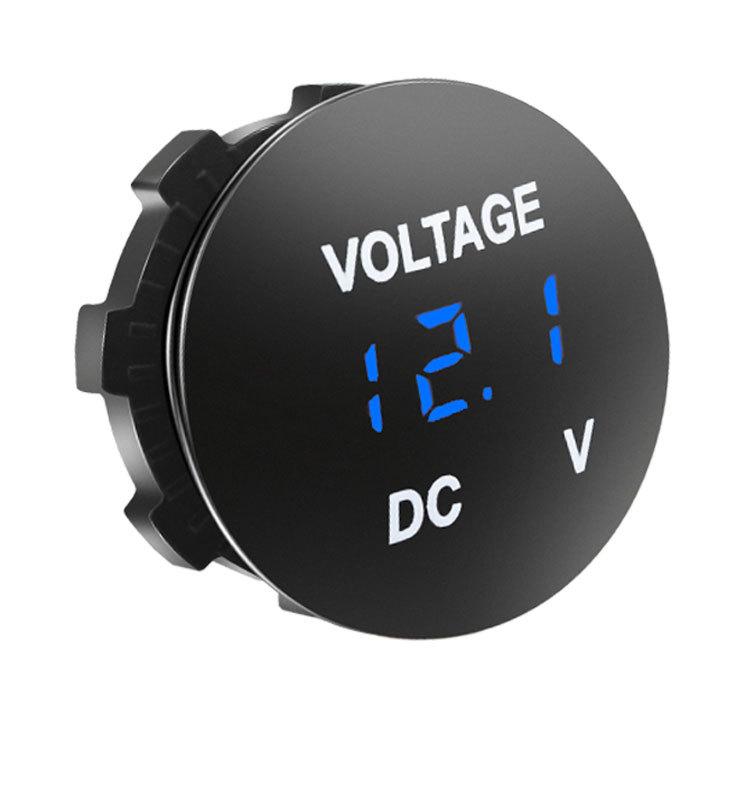 

12V 24V LED Digital Display Voltmeter Waterproof Voltage Car Motorcycle Battery Voltmeter Voltage Tester for Car Boat Marine синій
