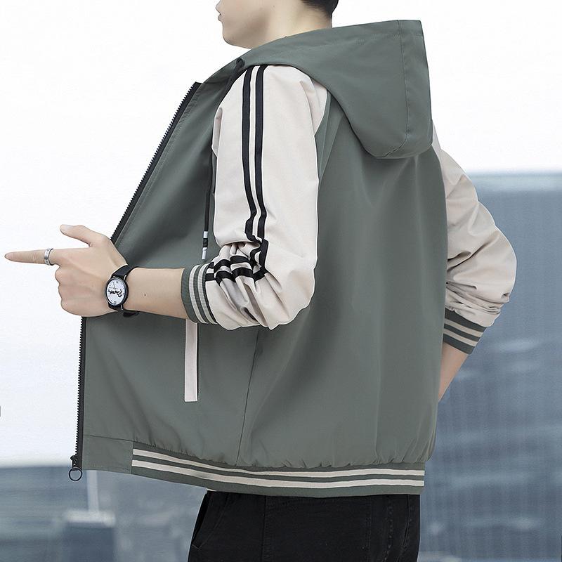 Jacket Men's Spring New Loose Hooded Jacket Youth Variety Casual Comfort Top