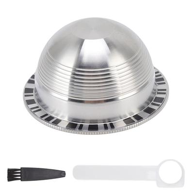 Stainless Steel Coffee Capsule Filter Reusable Coffee Pods Refillable Filter Cup with PVC Label for