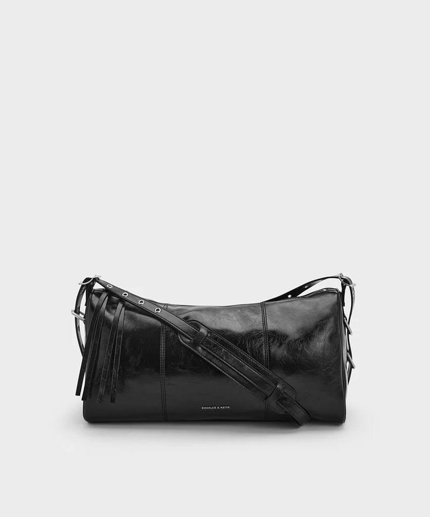 Charles & Keith Brina Panel Grommet-Strap Crossbody Bag 2 Colors Ck2-80271493