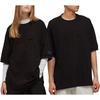 Y-3 T-shirt Uni à Poche Col Rond Manches Courtes Hauts Unisexe Noir H63083