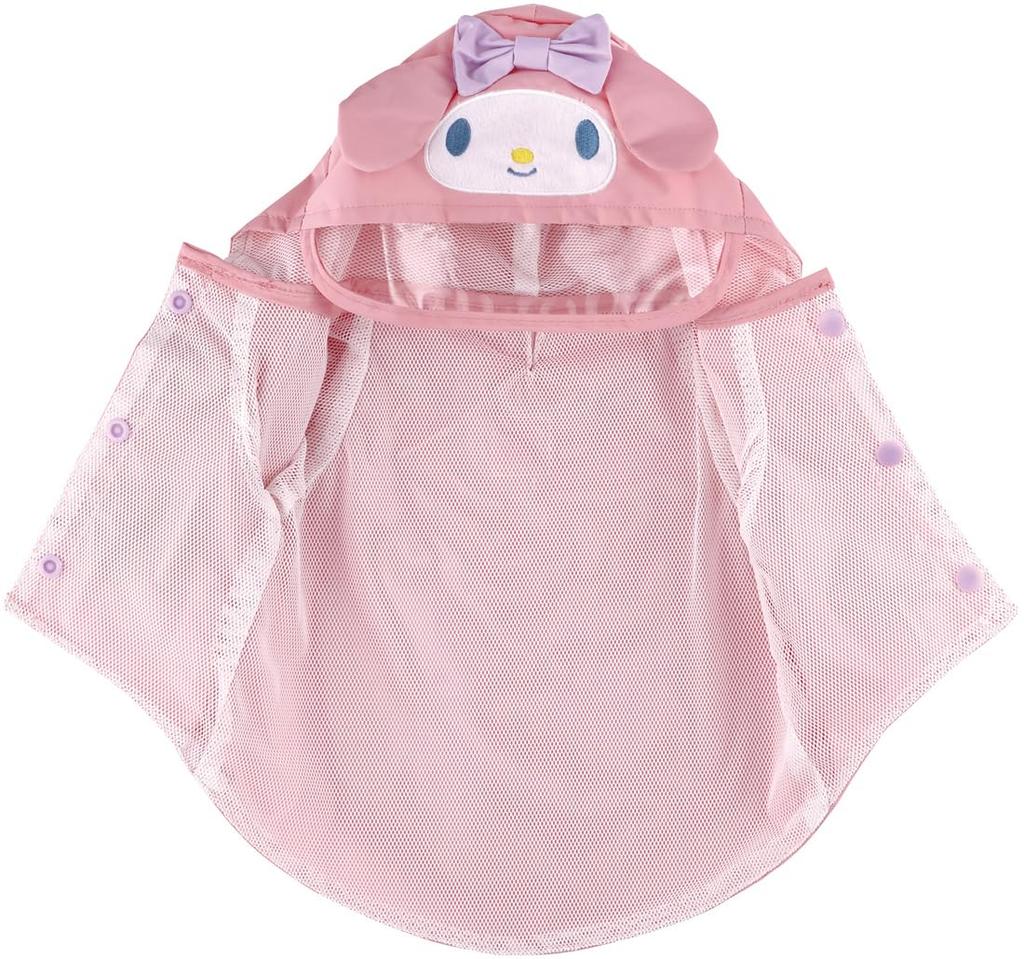 Skater Dog Size 29cm Perfect for Walks and Includes Storage Sanrio My Melody PRAC1 Raincoat, Small, Long, Rain, Bag, Design,