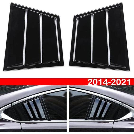 Compatible for Mazda 6 Atenza 2014-2021 Car Rear Louver Window Side Shutter Cover Trim Sticker Vent Scoop ABS Auto Accessories(Carbon)