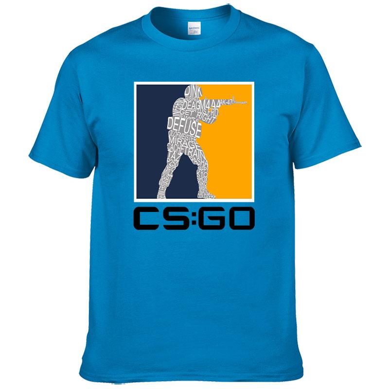 Counter Strike O Neck TShirt CSGO Blood Youth Shooting Pure Cotton Original T Shirt Men Tops Fashion Hot Sale17 cs go