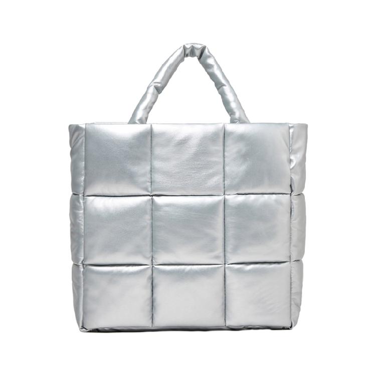 Quilted Handbag with Zip Closure Trendy and Roomy Shopper Bag for Women Girls