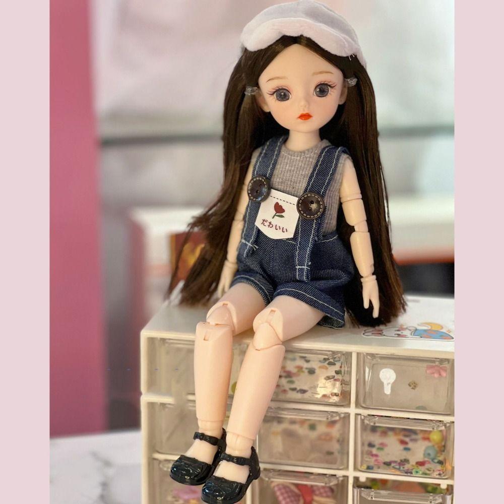 Thick Hair 30cm Bjd Doll Korean Makeup Look 1/6 BJD Doll Mini Girl Toy  Girls Gifts