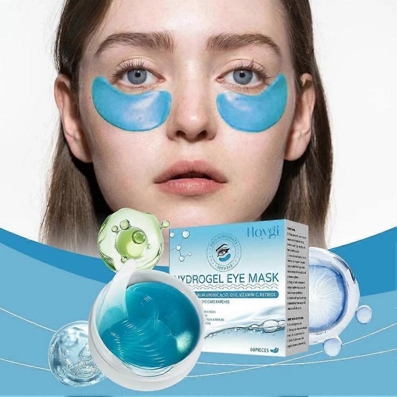 60pcs Under Eye Hydrogel Patches with Hyaluronic Acid & Retinol, Dark Circle Wrinkles Treatment, Hydrating Anti-Aging Eye Mask