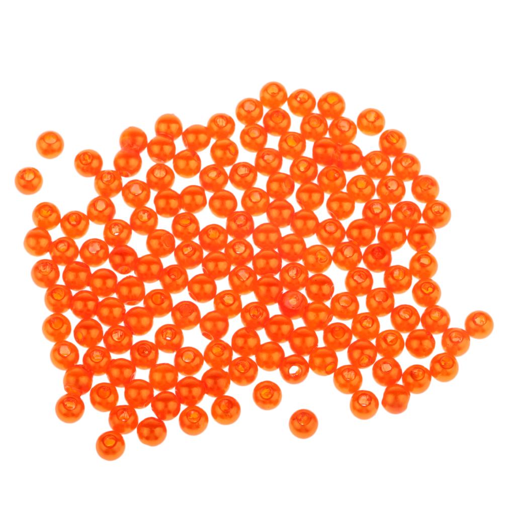 150 Stück Kunststoff Runde Angelperlen Köder Meer Rigs Köder Orange 4mmSport, Angelsport, Köder, Futtermittel & Fliegen!