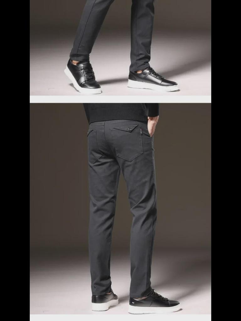 Men's Slim Fit Velvet-Lined Business Casual Pants - Stylish, Comfortable, and High-Quality Trousers