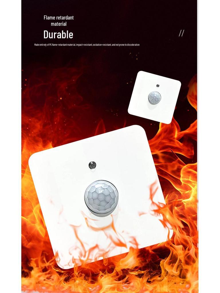 Type 86 Infrared Sound & Light Control with Human Body Sensor 220V Corridor Delay Switch