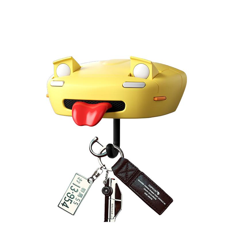 Porte-clés Thème Voiture Lumineux Forme Phare Crochet Matériau ABS Porte-clés Accessoire Inspiré Anime Crochet Universel Support à Forte Adhérence