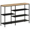 Console Table 110x30x75 Cm Rough Solid Mango Wood and Iron