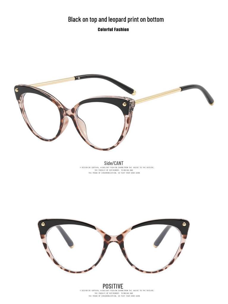 TR90 Retro Cat-Eye Anti-Blue Light Glasses Frame for Women