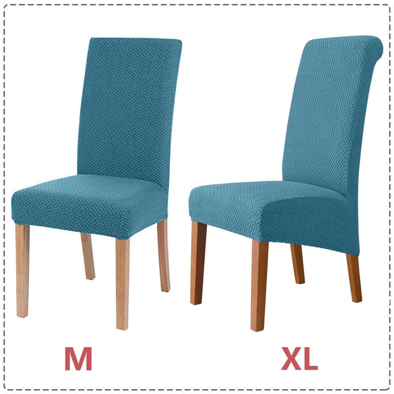 1pcs Polar Fleece Chair Cover Stretch XL Size Long Back Chair Covers Seat Covers With Back For Wedding Dining Room Chairs For Kitchen