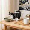 Porta fazzoletti decorativo a forma di gatto, Divertente copri scatola fazzoletti a forma di gatto, Carino porta fazzoletti a forma di sedere di gatto in resina per il piano del mobile del bagno