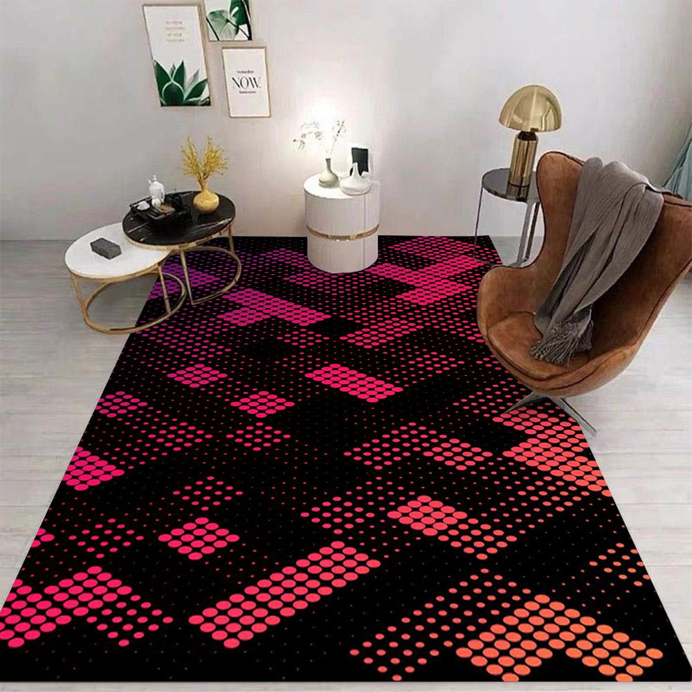 Simple Cartoon Style Area Rug Non-Slip Washable Mat for Living Room Bedroom Kitchen Sofa Table Balcony Floor Carpet